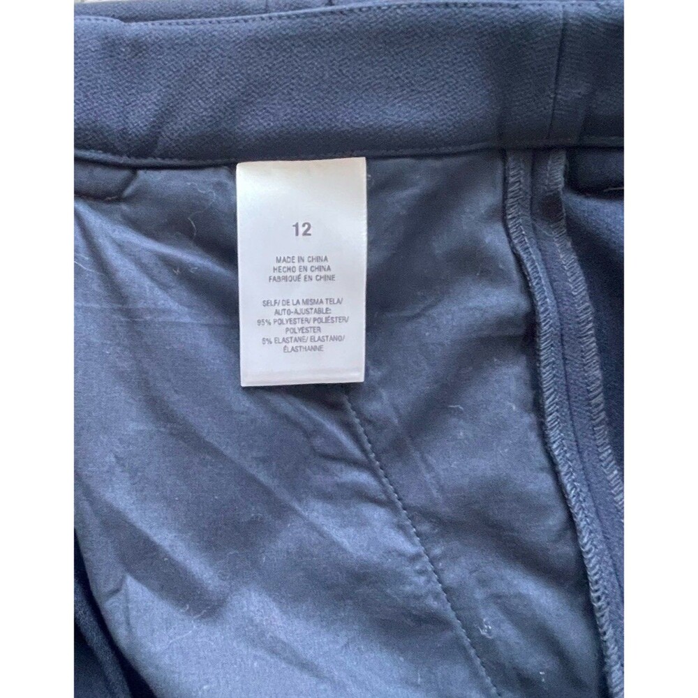 Anthropologie Favorite Daughter Pants Blue Tailored Preppy Wide Leg Sz 12 NWT - Picture 8 of 9